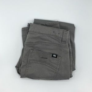 slim straight light gray jeans